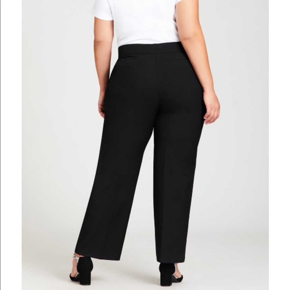 AVENUE Womens Plus Sz 24 Black Super Stretch Trouser  Bootcut Pull On
